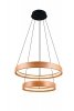 Lampa wisząca LED podwójny okrąg drewniana klasyczna nowoczesna ściemnialna LYNWOOD 355039130 Trio 